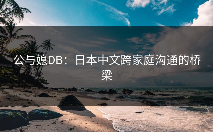 公与媳DB：日本中文跨家庭沟通的桥梁